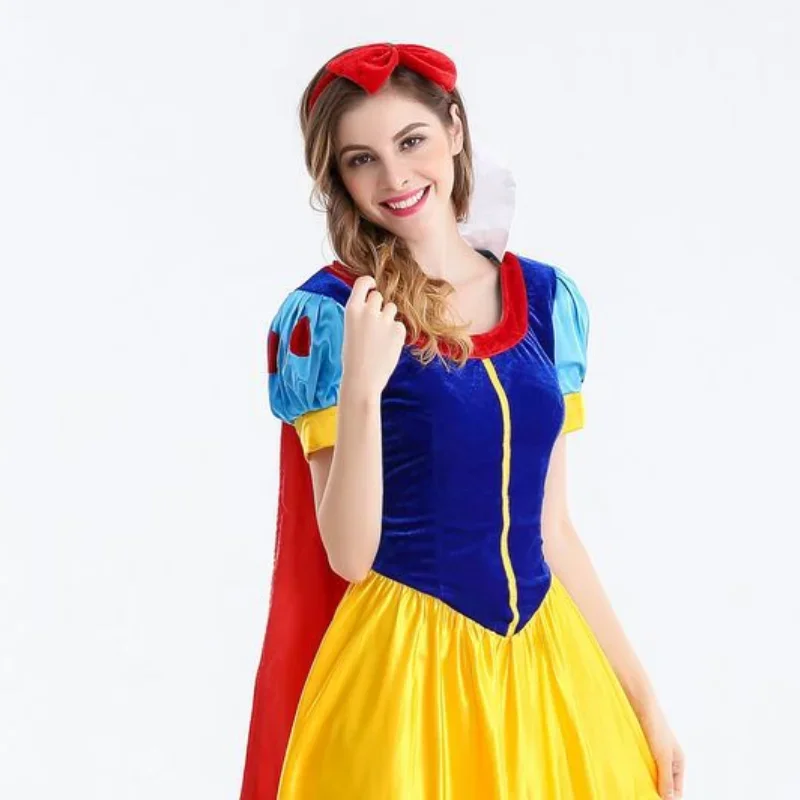 Cartoon Princess Snow White Halloween Party Costume Adult Cosplay Plus Size Dress Girl Princess Dress Women Adult Clothing - Image 2
