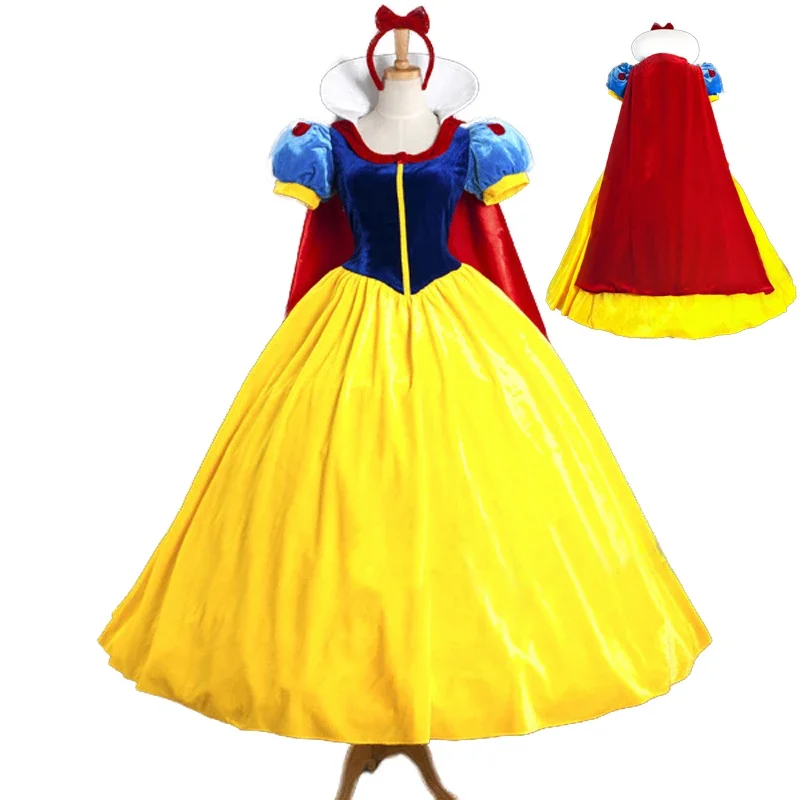 Cartoon Princess Snow White Halloween Party Costume Adult Cosplay Plus Size Dress Girl Princess Dress Women Adult Clothing - Image 4